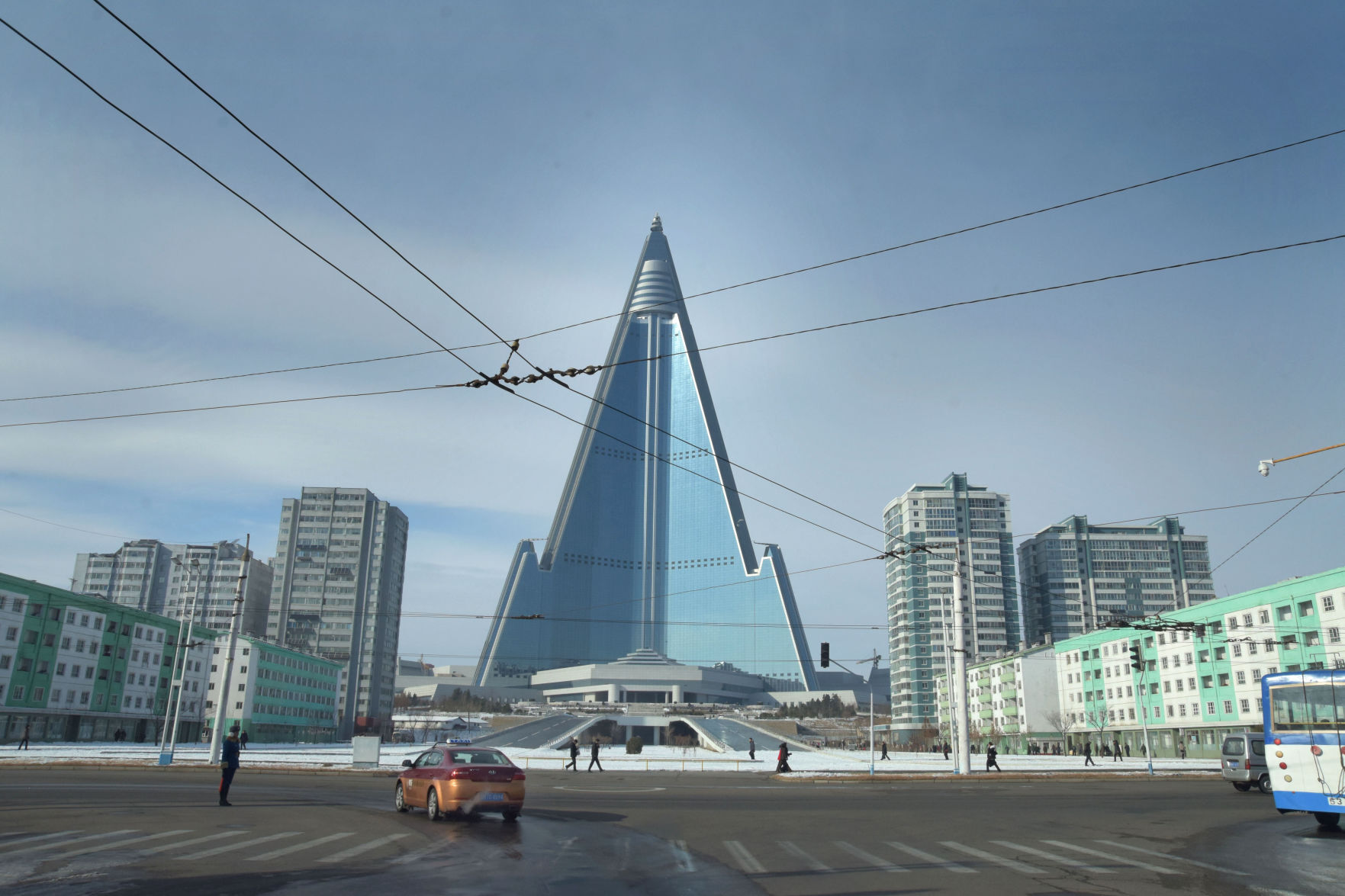 Ryugyong Hotel in Pyongyang, North Korea